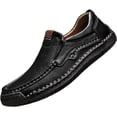 thumbnail image 6 of Men's Casual Faux Leather Loafers Slip-On Hand-Stitched Driving Walking Shoes, 6 of 11