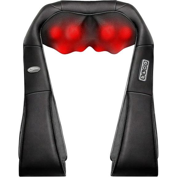Cotsoco Shiatsu Shoulder and Neck Massager with Heat, Electric Deep Tissue Massage Pillow for Body Muscle Pain Relief,Best Gifts for Mom Dad Women Men,Home, Office and Car Use