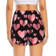 thumbnail image 2 of Lsque Hearts Printed Women's Running Shorts with Liner Pockets,Elastic Quick Dry Workout Athletic Gym Yoga Shorts,Womens High Waist Shorts-XX-Large, 2 of 9
