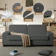 thumbnail image 5 of 80 Inch Boucle Couch, 3 Seater Comfy Couch with USB Charging Ports, Grey Sofa Couch with Wooden Legs, Couches for Small Living Room, 5 of 7