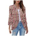 thumbnail image 1 of Pisexur Womens Jacket Open Front Cardigans Plus Size Jackets Coats Fall Jackets Women's Non Positioning Printed Fashionable Loose Lace Cardigan Top, 1 of 4
