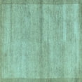thumbnail image 1 of Ahgly Company Indoor Square Abstract Light Blue Modern Area Rugs, 5' Square, 1 of 4