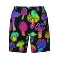 thumbnail image 4 of Lsque Mens Swim Trunks Bright Mushrooms Pattern - Bathing Suit Compression Liner - Beach Swim Shorts Swimwear - (S-3XL) - Stretch Quick Dry -3X-Large, 4 of 9