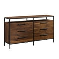 thumbnail image 3 of Sauder Nova Loft 6-Drawer Bedroom Dresser with Open Shelf, Grand Walnut Finish, 3 of 10