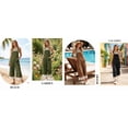 thumbnail image 4 of Womens Boho Lace Patchwork Bib Overalls Casual Adjustable Straps Wide Leg Jumpsuits with Pockets, 4 of 7