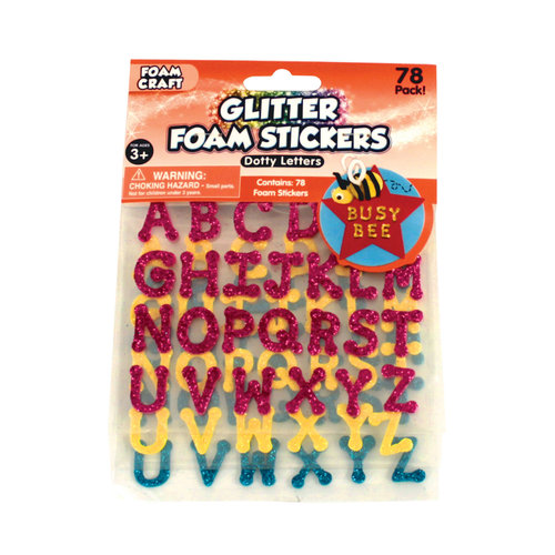 Horizon Group USA Foam Craft Glitter Letter Stickers