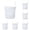 Clear, variant on QIJGEBGG 1 Gallon Round Utility Bucket with Comfort Handle, Plastic Food Grade Bucket with Lid, Durable Multi-Use Food Storage Containers, Easy Stack and Store, BPA Free