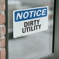 thumbnail image 4 of (2 Pack) Dirty Utility OSHA Notice Sign 5 Inch X 3.5 Inch Vinyl Label Decal Sticker Weather Resistant, UV Protected for Workplace, Business, and Construction Site, Made in the USA, 4 of 7