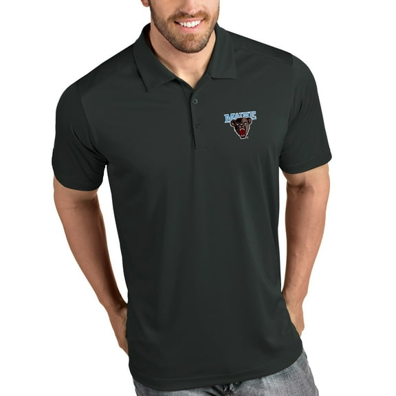 Maine Black Bears Antigua Tribute Polo - Charcoal