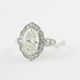 thumbnail image 2 of SOLITAIRE JEWELS 1.5CT Oval Milgrain Vintage Halo Style Moissanite Engagement Ring in 10K White Gold, 2 of 4