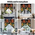 thumbnail image 6 of Spring Boho Swag Curtain Valance for Windows, Red Yellow Sunflower Leaves Dots Plant Painting Window Treatments Short Swag Topper for Kitchen Windows Bathroom Bedroom, 36"x36", 6 of 8