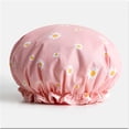thumbnail image 1 of Shower Cap, Shower Caps for Women, Double Waterproof Layers Bathing Shower Hat Hair Protection EVA Shower Caps Reusable, 1 of 5