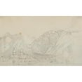 thumbnail image 2 of August Heinrich 14x10 Gold Ornate Wood Frame and Double Matted Museum Art Print Titled - Sketch of the Church of Sankt Bartholoma at the Konigsee at the Foot of the Watzmann Seen from the Ea, 2 of 4