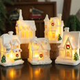 thumbnail image 2 of Christmas Winter Village House, with LED Light Up, Mini Christmas Figurines Accessories for Villages Landscape Accessory Set Christmas Village Accessories Christmas Village Sets, 2 of 9