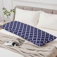 thumbnail image 4 of Quatrefoil Moroccan Pattern Body Pillow Cover, Pillowcase Protectors with Zipper, Breathable Decorative Throw Pillow Case Cover, Geometric Blue Morocco Pillow Shams for Couch Sofa 20x54Inch, 4 of 8