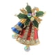 thumbnail image 4 of Collar con colgante de broche de Navidad con sombrero Noel de cristal en tono plateado / dorado para mujer Salvador Broche de navidad, 4 of 6