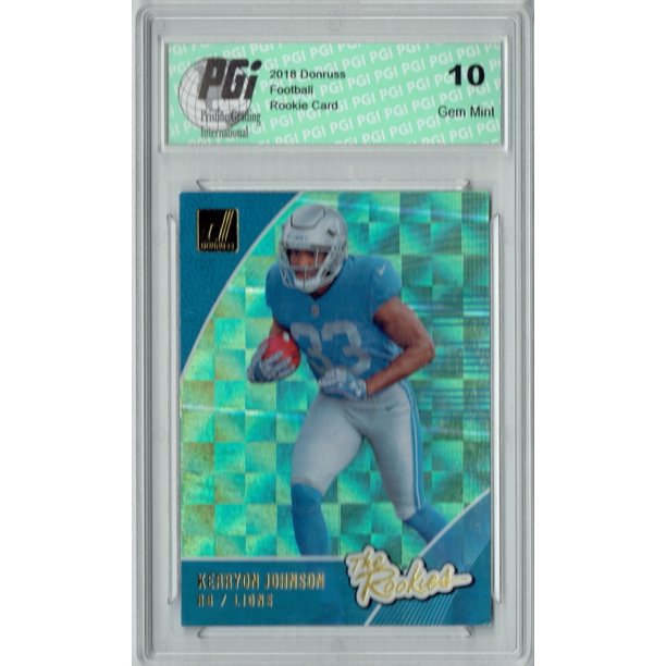 Kerryon Johnson 18 Donruss R The Rookies Sp Rookie Card Pgi 10 Walmart Com