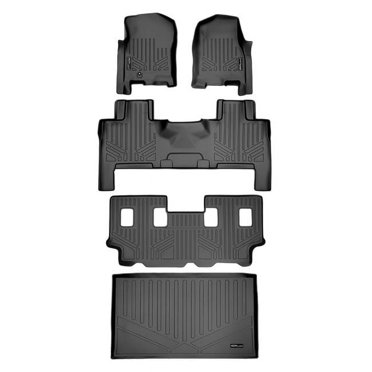 SMARTLINER Set Tappetini Auto Per Explorer 2020 (modello 6 Posti) - Anteriore, Posteriore E Baule, Nero, Antimacchia, Inodori - 3