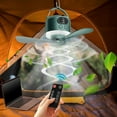 thumbnail image 6 of 10400mAh Outdoor Ceiling Fan Light with Remote Controls and USB Charging, Includes Detachable Bladee and Adjustable Speed for Use, 6 of 8