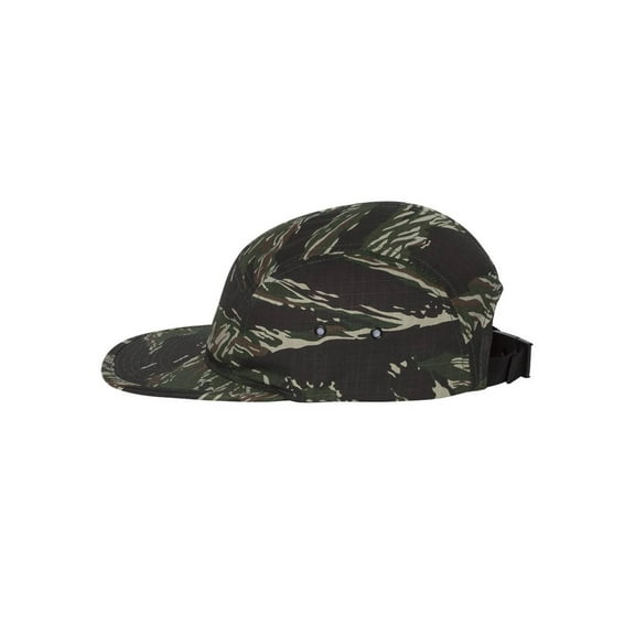 Yupoong -  Flat Bill Camper Cap, Tiger Camo