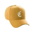 thumbnail image 2 of Daxton Structured Baseball Hat Cap Curved Visor Old English Font Alphabet A to Z, Gold Hat White E, 2 of 4