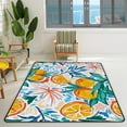 thumbnail image 3 of Coolnut Area Rug 60 x 39 inch (5'x 3'3"), Brushed Strokes Summer Fruits Orange and Leaves Nursery Rug Floor Mat Kids Playing Mat for Living Room Bedroom, 3 of 6