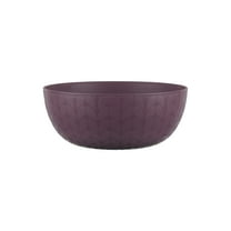 Mainstays - Purple Round Plastic Cereal Bowl, Interwoven Braided Etched, 38-Ounce