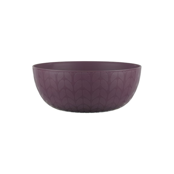 Mainstays - Purple Round Plastic Cereal Bowl, Interwoven Braided Etched, 38-Ounce