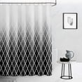 thumbnail image 2 of KOETAR Black Ombre Polyester Shower Curtain Set, 72" x 72" Waterproof, 2 of 6