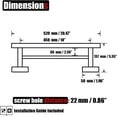 thumbnail image 2 of Double Towel Bar Matte Stainless Steel Bath Towel Rack for Bathroom Towel Holder Wall Mount Total Length TBLPB, 2 of 8