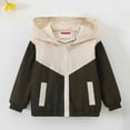 thumbnail image 3 of MexChoioe Kids Zip Up Hooded Outerwear Color‑Blocked Windbreaker Jacket Long Sleeve with Pockets Breathable Fall Travel Everyday Coat for Boys, 3 of 6