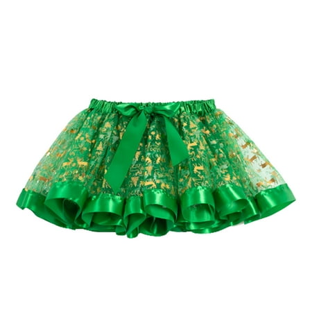 

Toddler Baby Girls Christmas Princess Tutu Skirt High Waist Layered Tulle Sparkle Skirt Fancy Birthday Dance Dress