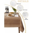 thumbnail image 2 of Brown White Ombre Table Cloth, Vintage Farmhouse Abstract Striped Waterproof Tablecloth for Rectangle Tables, Reusable Washable Fabric Table Cover for Restaurant Kitchen Dining Tables 60"x84", 2 of 6