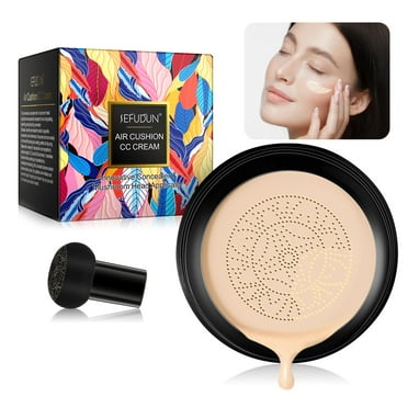 Sefudun CC Cream Air Cushion (Natural Color) Mushroom Head Lasting Moisturizing Concealer Foundation Makeup Oil Control