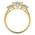 thumbnail image 4 of 2.5 ct Princess Cut White Sapphire 3 Stone 18K Yellow Gold Womens Engagement Ring, 4 of 5