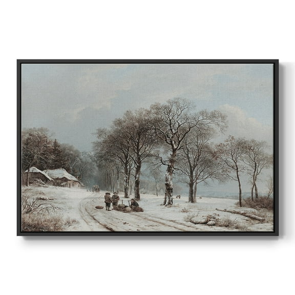 Vintage Landscape-CCLXX By Wexford Home Framed in Black Wood Gallery Wrapped Canvas 17 in. x 25 in.