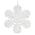 thumbnail image 1 of Vickerman 13.75" Ornement de Noël de Paillettes de Styromousse Blanche, 1 of 1