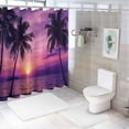 thumbnail image 7 of JEUXUS Ocean Sunset Tropical Beach Palm Tree Dusk Sky Hawaii Seaside Nature Seascape Shower Curtain for Bathroom Decoration, Multiple Sizes White, 7 of 7