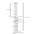 thumbnail image 5 of Tall Bathroom Storage Cabinet 67.51 Inches White Freestanding Unit with Adjustable Shelves for Home and Kitchen, 5 of 7