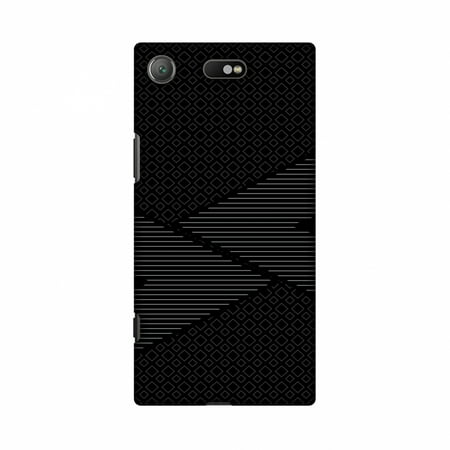Sony Xperia XZ1 Compact Case - Carbon Fibre Redux 6 Compact, Hard Plastic Back Cover, Slim Profile Cute Printed Designer Snap on Case with Screen Cleaning