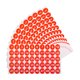 thumbnail image 1 of Uxcell 10 hojas de etiquetas redondas con números, etiquetas de números consecutivos del 1 al 50, rojas (1" cada una), 1 of 5