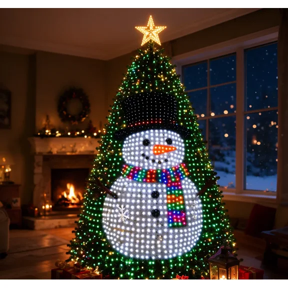 Smart Christmas Tree Lights, Multicolor LED String Lights, App & Remote Control, Custom Lighting Effects, Timing Function, Waterproof for Indoor Outdoor Christmas Tree Holiday Decor