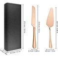 thumbnail image 3 of Stainless Steel Cake Knife and Server Set - Stylish Multi-Use Utensil for Birthdays, Parties & Events(Rose Gold ), 3 of 7