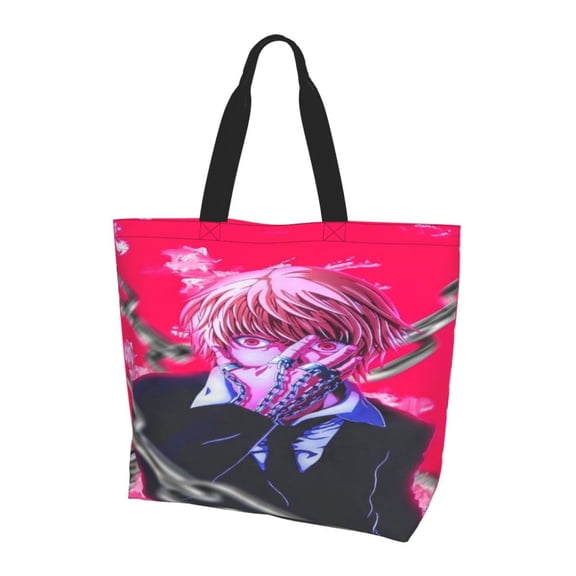 Cartoon Hunter X Hunte Kurapika (2) Totes Bag Shopping Shoulder Bags for Women Foldable Travel Work Large Reusable Portable Grocery Bag