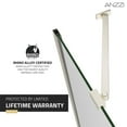 thumbnail image 5 of Romance Series 33.3"W x 72"H Hinged Frameless Shower Door in Brushed Nickel with Tsunami Guard Tempered Glass, 5 of 9