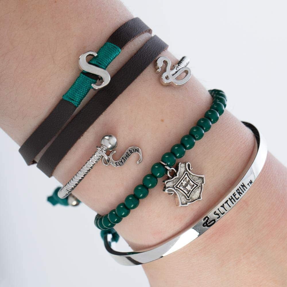 Harry Potter Slytherin 4 Pack Charm Bracelets Jewelry Stocking Stuffers Walmart