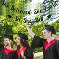 thumbnail image 4 of Graduation Ornaments Class Of 2026 Decorations Graduation Banner, Glittery She Believed She Could So She Did Banner Garland Photo Props Banner For Party Home Classroom Decorations, 4 of 7