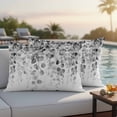 thumbnail image 5 of Pack of 2 Outdoor Pillow Covers 20x12 Inch Waterproof Grey Eucalyptus Throw Pillow Covers,Decorative Couch Pillow Shams Protectors Spring Botanical Weeping Plant Aesthetic Patio Cushion Pillowcases, 5 of 8
