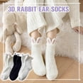 thumbnail image 6 of Women Cute Rabbit Ears Socks Cozy Bunny Socks for Winter, Easter, Tube Socking Short Sock Winter Thicken Warm Sock, 6 of 6