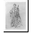 thumbnail image 2 of Historic Framed Print, [Caesar-like figure standing and holding a staff and an orb topped with a cross], 17-7/8" x 21-7/8", 2 of 9